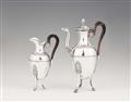 A Parisian silver coffee pot and hot milk jug - image-1