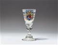 A glass goblet with Saint John - image-1