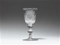 A Saxon heraldic glass goblet - image-1