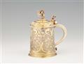 An Augsburg silver gilt tankard. - image-1