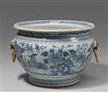 A large blue and white jardinière. Mid 18th century - image-1