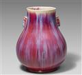 A large flambé-glazed hu vase. 19th/20th century - image-1