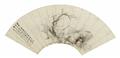 Guan Shou and
Chen Han . Qing dynasty, 19th century - Three fan paintings. Ink and colour on paper. a) and b) Bamboo by a rock. Inscription, dated cyclically bingyin (1866), signed Guan Shou and sealed Guan Shou zhi yin. c) Peach b... - image-1