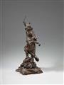 A fine wood sculpture of Jikokuten. Edo-period, 18th century - image-2