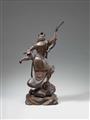 A fine wood sculpture of Jikokuten. Edo-period, 18th century - image-4