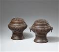 A pair of bronze handwarmers (teaburi). Late 19th century - image-2