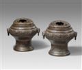 A pair of bronze handwarmers (teaburi). Late 19th century - image-1