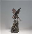 A large bronze okimono of a sea eagle. Late 19th century - image-2