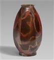 A hexagonal bronze vase by Yashima Boshu (1925-2001). Second half 20th century - image-1