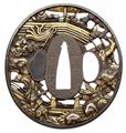 Tsuba. Eisen. Hikone-bori-Arbeit. Um 1700 - image-1