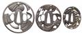 Three iron tsuba. Edo period - image-1