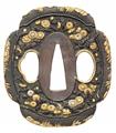 Tsuba. Mino-Goto-Arbeit. Shibuichi. 17. Jh. - image-1