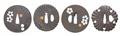 Four iron tsuba. Edo period - image-2