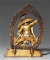 A Tibetan or Nepalese gilt bronze figure of Vajrapani. 17th/18th century - image-2