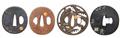 Vier tsuba. Weichmetall. 19. Jh. - image-2