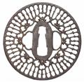 An iron sukashi tsuba. Edo period - image-2