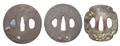 Two iron tsuba and one akagane tsuba. 19th century - image-2