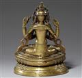 A Tibetan bronze figure of Shadakshari Avalokiteshvara. 17th/18th century - image-2