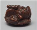 A boxwood netsuke of Raiden. Early 19th century - image-3