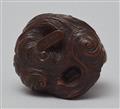 A boxwood netsuke of Raiden. Early 19th century - image-5