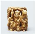 An ivory netsuke of shichifukujin. Late 19th century - image-4