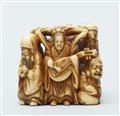 An ivory netsuke of shichifukujin. Late 19th century - image-5