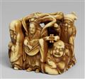 An ivory netsuke of shichifukujin. Late 19th century - image-1