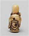 An ivory netsuke of Fukurokuju and karako. Early 19th century - image-5