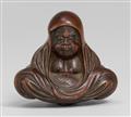 A boxwood netsuke of Daruma. Mid-19th century - image-1