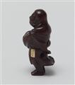 A finely carved netsuke of Daruma. Mid-19th century - image-2