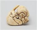 An ivory netsuke of ashinaga and tenaga. Second half 19th century - image-6