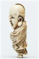 An ivory netsuke of a laughing Fukusuke. Early 19th century - image-3