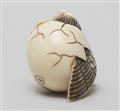 An ivory netsuke of a tengu no tamago. 19th century - image-3