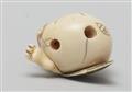 An ivory netsuke of a tengu no tamago. 19th century - image-6