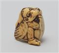 An ivory netsuke of a tengu no tamago. Second half 18th century - image-2