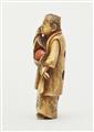 An ivory netsuke of a boy with a hozuki. Late 19th century - image-4