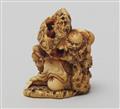 An ivory netsuke of Oharame. Second half 19th century - image-4