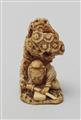 An ivory netsuke of Oharame. Second half 19th century - image-5