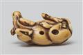 An ivory netsuke of a recumbent ox. Late 18th century - image-5