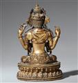 Avalokiteshvara Shadakshari. Feuervergoldete Bronze. Tibetochinesisch. Ming-Zeit, 16. Jh. - image-2