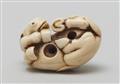 An ivory netsuke of a recumbent horse. Late 19th century - image-5