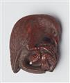 A wood netsuke of a bird and a toad. 20th century - image-3