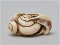 An ivory netsuke of two snails. 19th century - image-4