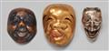 Three mask netsuke. Second half 19th century - image-1