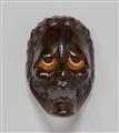 A wood and lacquer mask of a demon. Second half 19th century - image-1