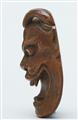 A wood netsuke of a demon mask. Late 19th century - image-4