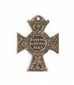 A cast iron cross pendant with a commemorative inscription - image-1