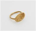A 22k gold seal ring after a Hellenistic model - image-1