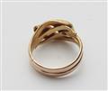 A 14k gold toi-et-moi snake ring - image-3