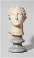 An Italian androgynous white marble bust - image-1